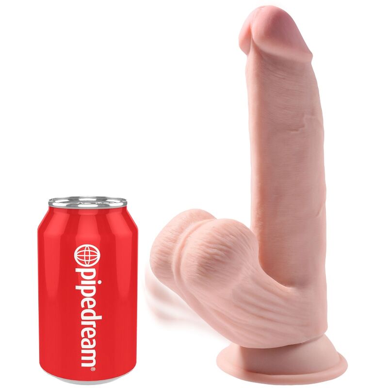 King Cock Plus — Gode à testicules mobiles 8 pouces