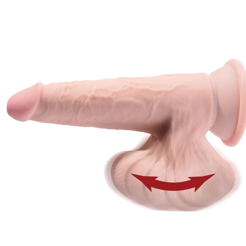 King Cock Plus — Gode à testicules mobiles 8 pouces