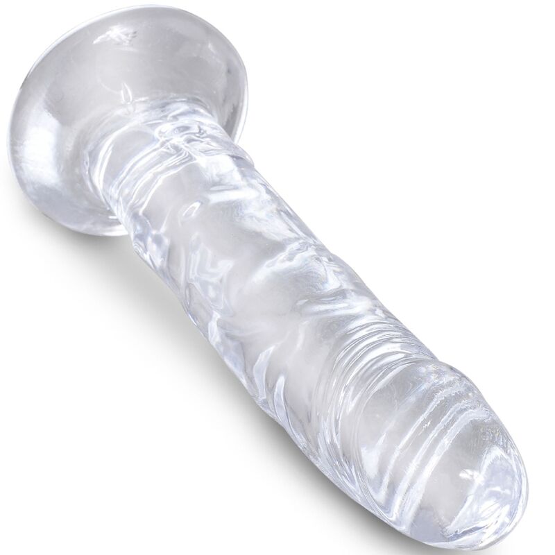 King Cock Clear – Consolador transparente sin testículos, 6 pulgadas