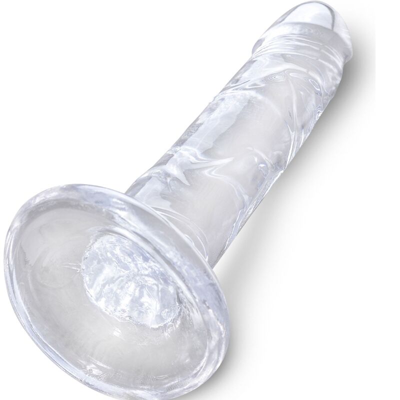 King Cock Clear – Consolador transparente sin testículos, 6 pulgadas