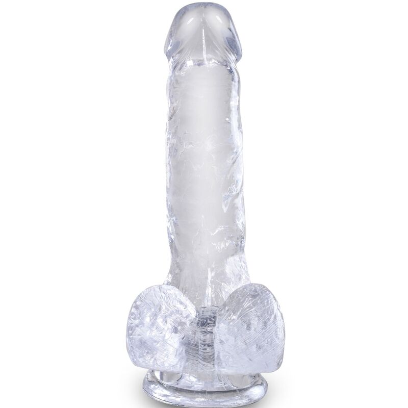 King Cock Clear – Consolador con testículos y ventosa, 6 pulgadas – Transparente