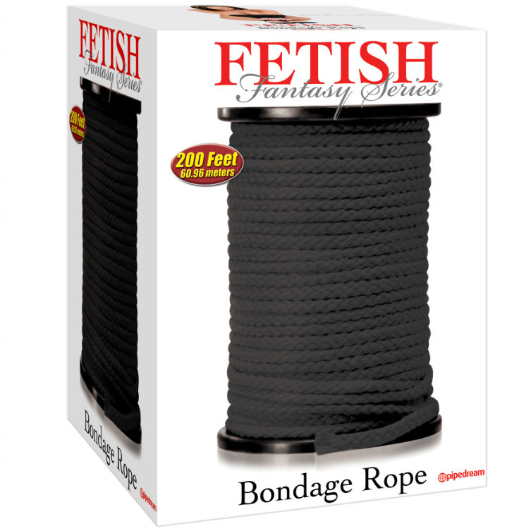 Corda da bondage Fetish Fantasy Series nera, 60,96 metri