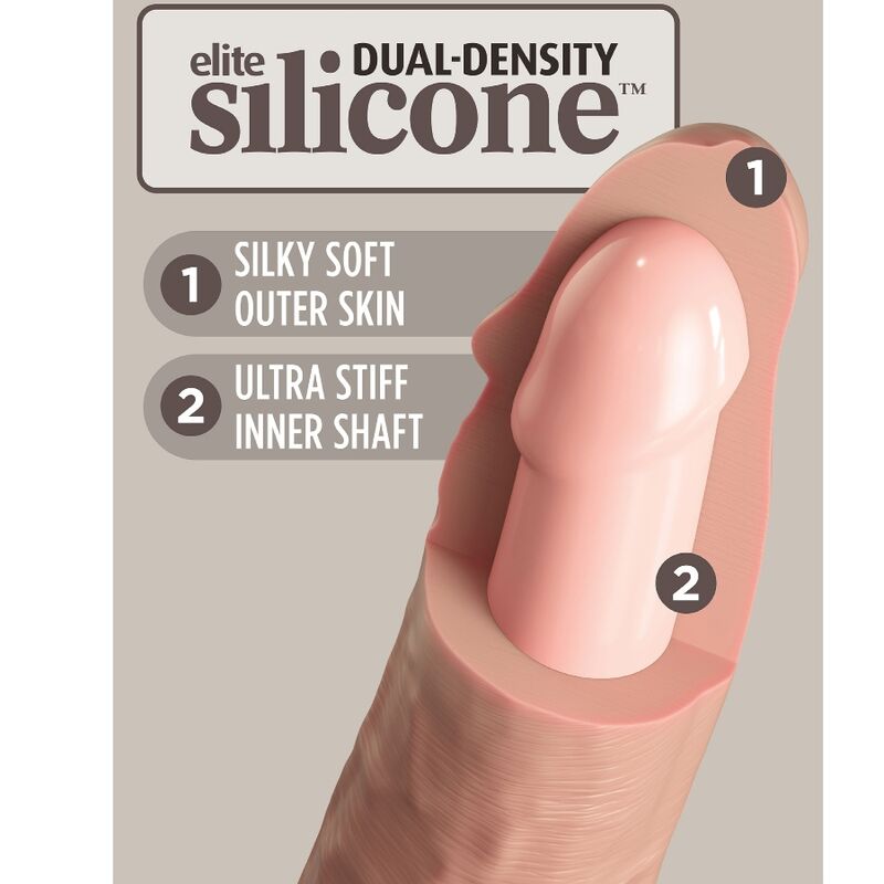 King Cock Elite – Dildo in silicone dalle vene discrete, 9 pollici