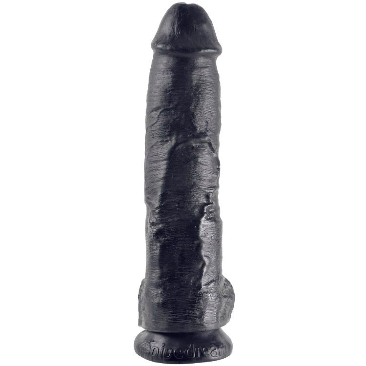 Pipedream King Cock – Dildo con testicoli e ventosa, 10 pollici – Nero