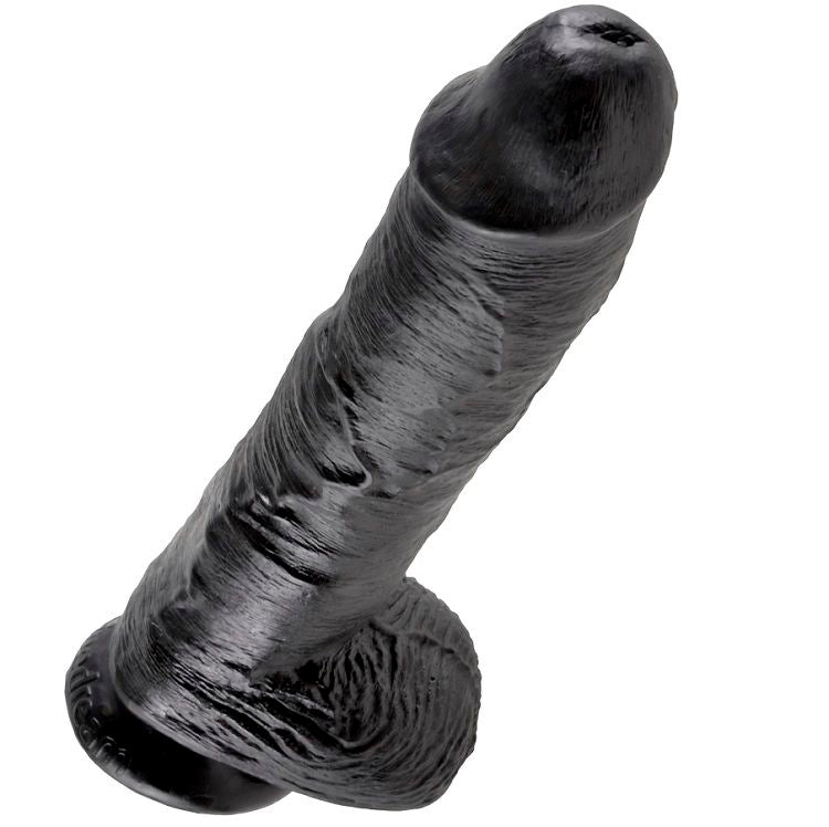 Pipedream King Cock – Dildo con testicoli e ventosa, 10 pollici – Nero