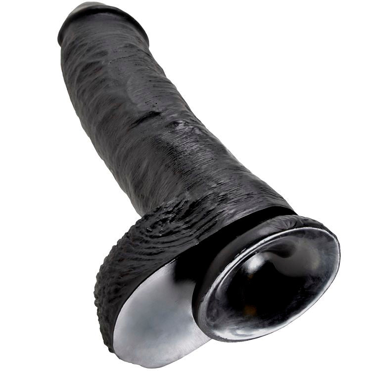 Pipedream King Cock – Dildo con testicoli e ventosa, 10 pollici – Nero