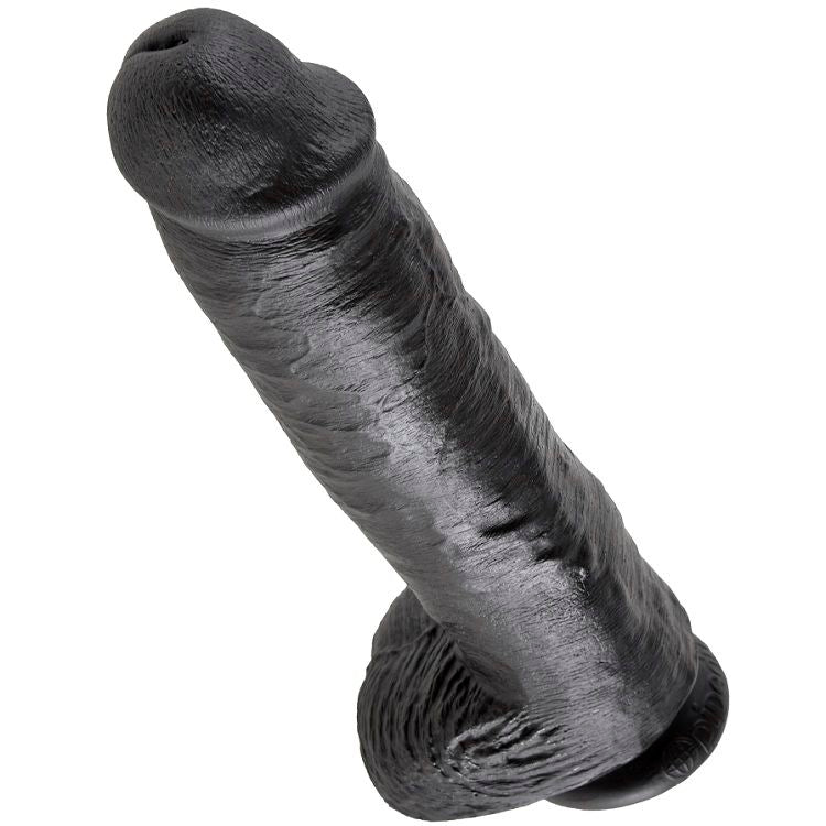 Pipedream King Cock – Dildo largo con testicoli, 11 pollici – Nero