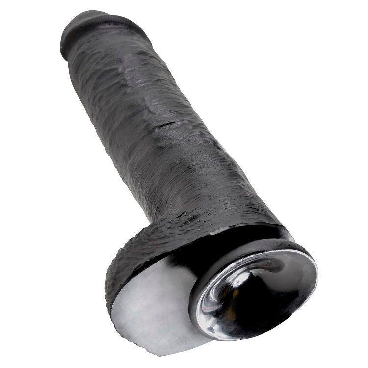 Pipedream King Cock – Dildo largo con testicoli, 11 pollici – Nero