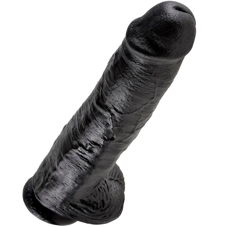 Pipedream King Cock – Dildo largo con testicoli, 11 pollici – Nero