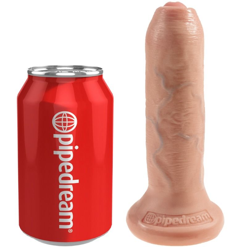 King Cock Uncut – Realistischer Dildo mit beweglicher Vorhaut, 6 Zoll