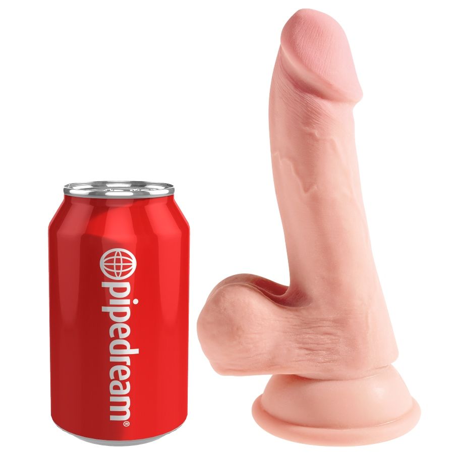 King Cock Plus – Dildo con testicoli a tripla densità, 6,5 pollici