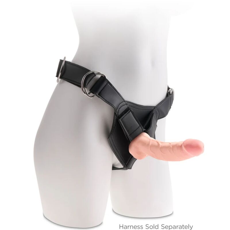 King Cock Plus – Consolador con testículos y tronco inclinado, 8 pulgadas