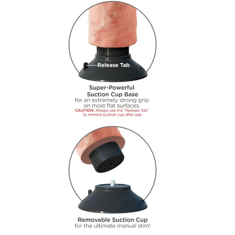 Vibratore realistico Pipedream King Cock color naturale da 23 cm con ventosa