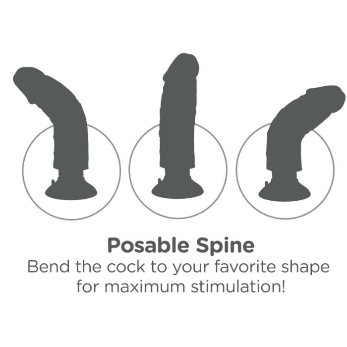 Consolador vibrador Pipedream King Cock con testículos, 17,78 cm, color natural