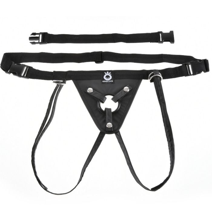 King Cock Fit-Rite – Verstellbarer Strap-on-Harness, Schwarz