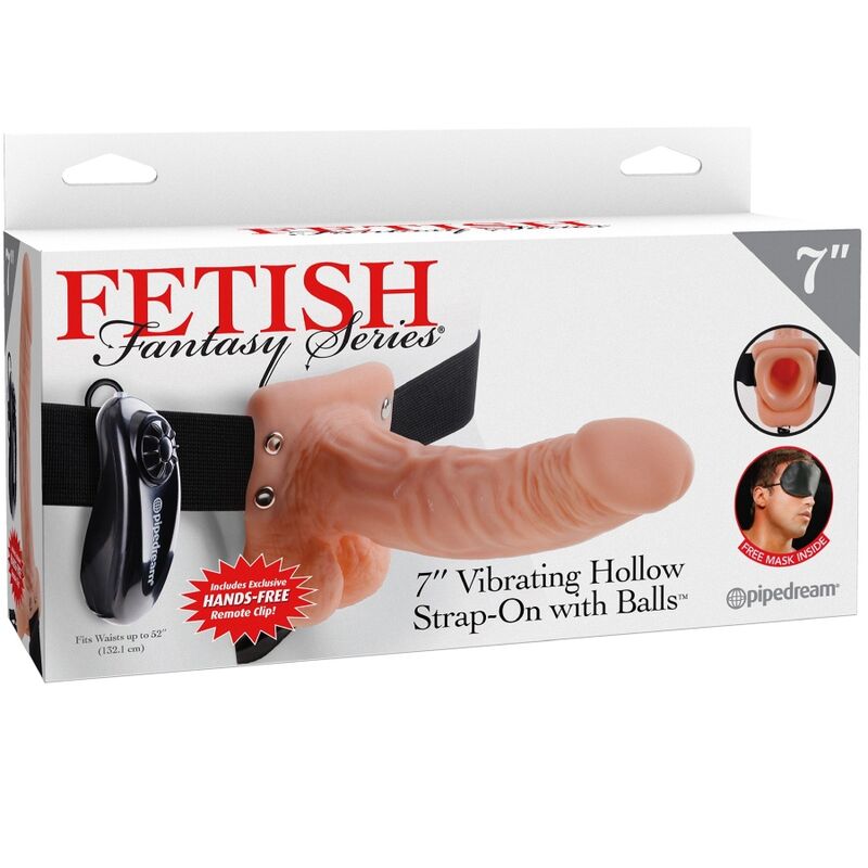 Pipedream – Verstellbarer Harness mit realistischem Penis, Hoden und Fernbedienung, 17,8 cm