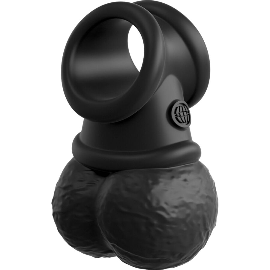 Anello fallico King Cock Elite The Crown Jewels con sfere in silicone