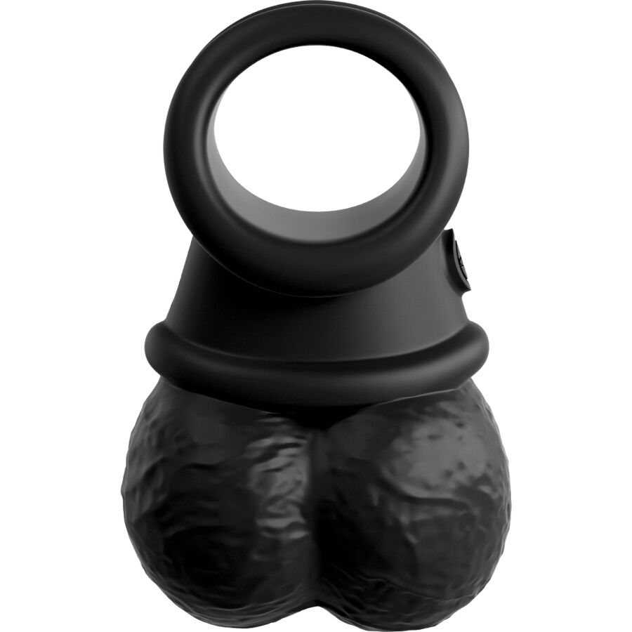 Anello fallico King Cock Elite The Crown Jewels con sfere in silicone