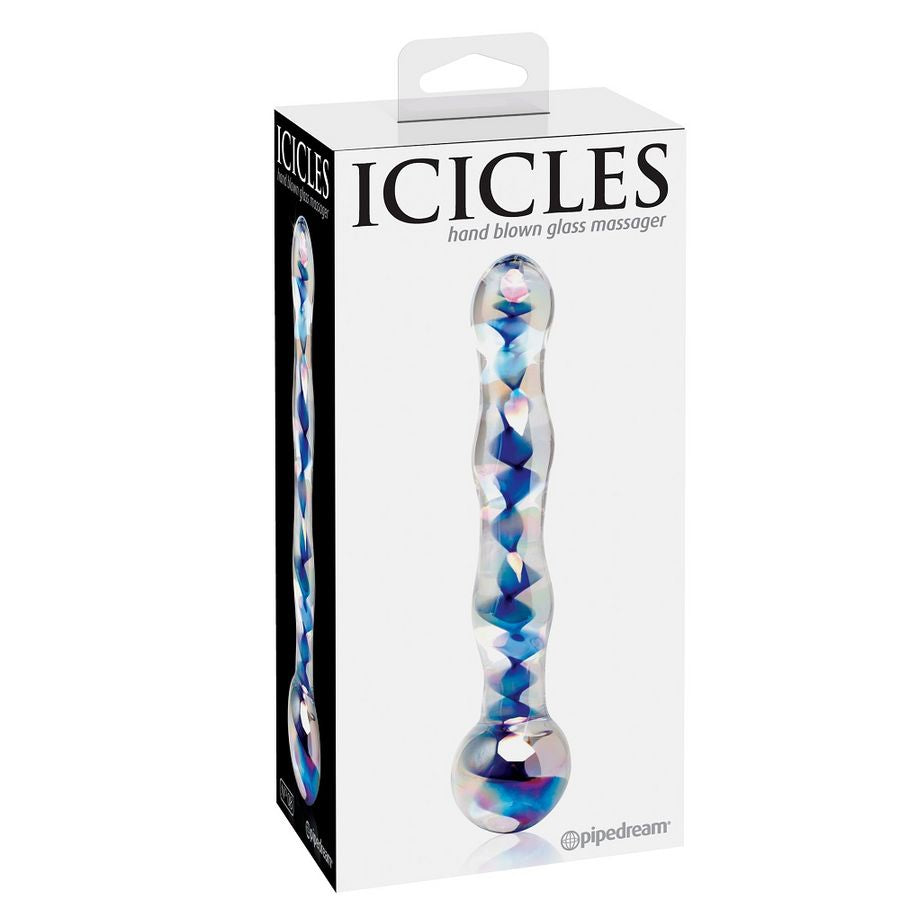 Pipedream Icicles No. 8, consolador de cristal soplado de 17,8 cm