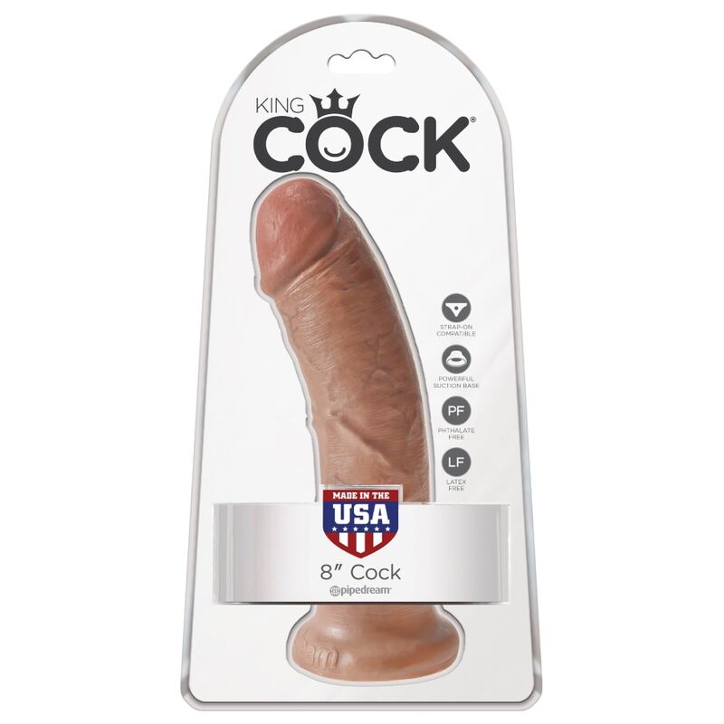 Pipedream King Cock – Dildo realistico con ventosa, 8 pollici – Caramello