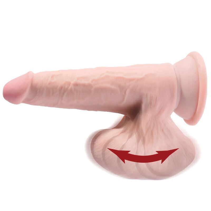 King Cock Plus – Realistischer Dildo mit beweglichen Hoden, 9 Zoll