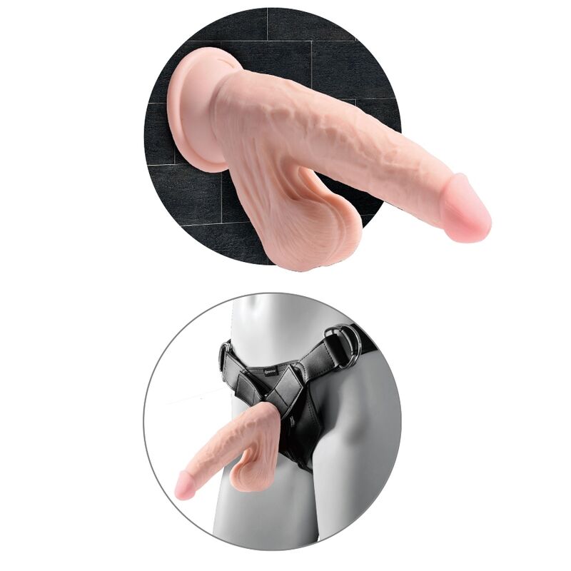 King Cock Plus – Realistischer Dildo mit beweglichen Hoden, 9 Zoll