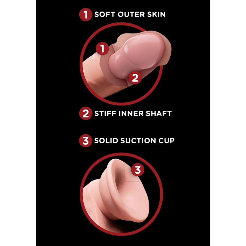 King Cock Plus – Realistischer Dildo mit beweglichen Hoden, 9 Zoll