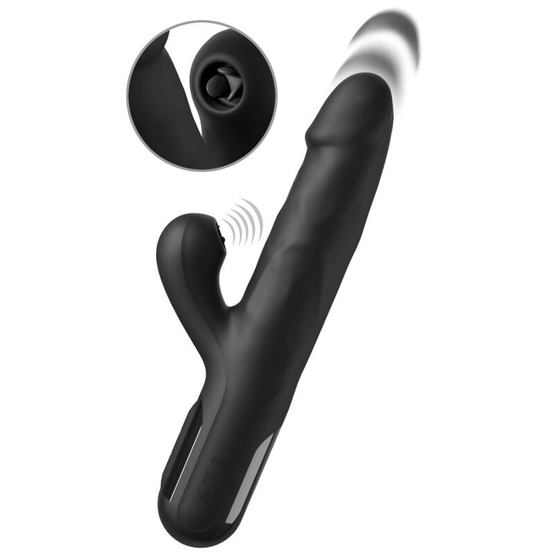 Vibrador rabbit Pipedream Sonix de silicona negra