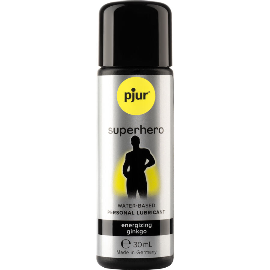 pjur superhero Energizing Glide — Lubrifiant à l’eau au ginkgo — 30 ml