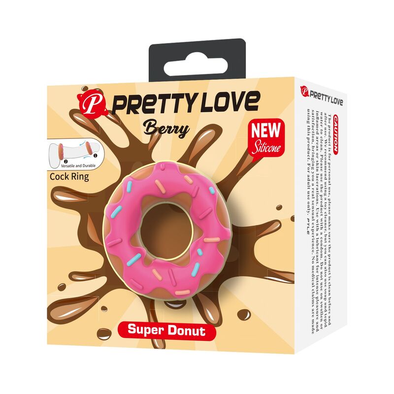 Pretty Love — Anneau pénis super donut rose