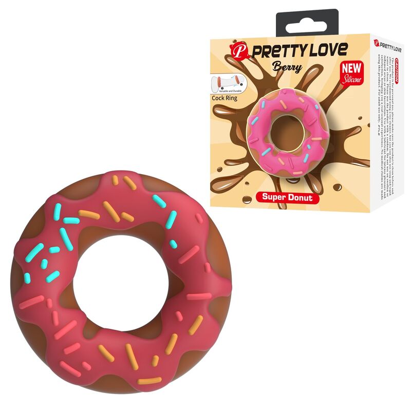Pretty Love — Anneau pénis super donut rose
