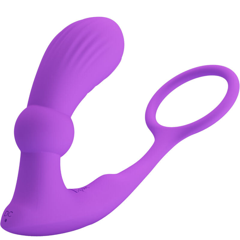 Plug anale vibrante Pretty Love Warren viola, con due anelli