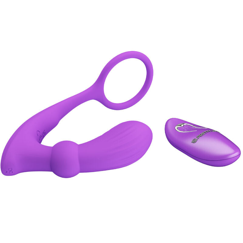 Plug anale vibrante Pretty Love Warren viola, con due anelli