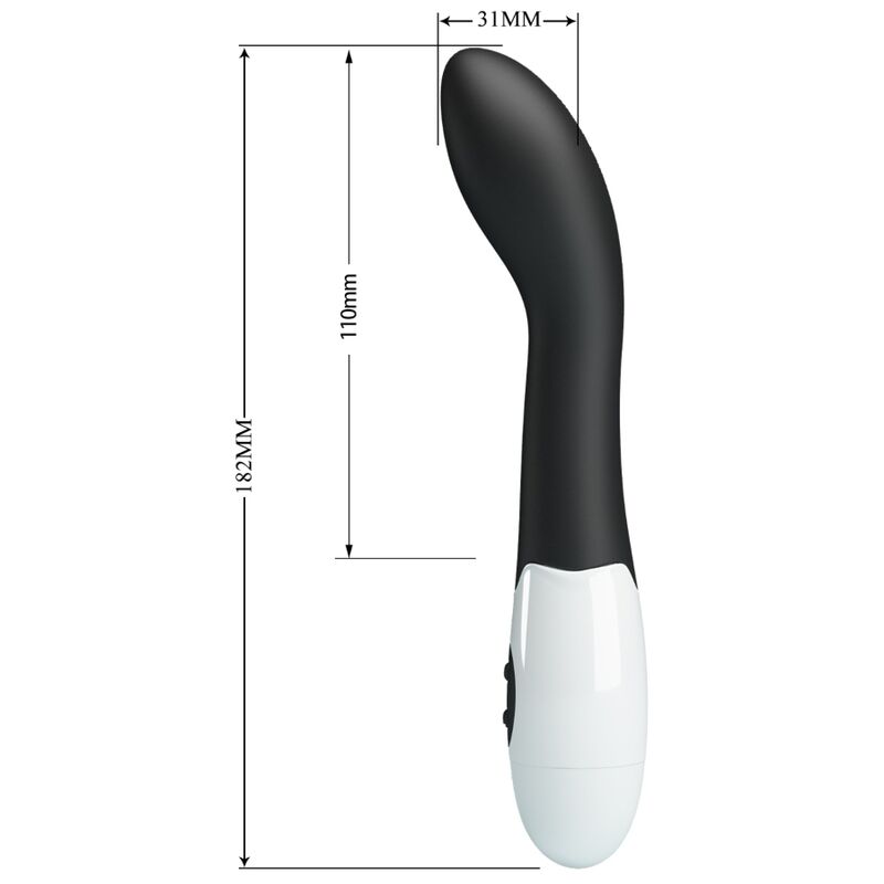 Pretty Love – Bishop, G-Punkt-Vibrator mit 30 Modi, Schwarz