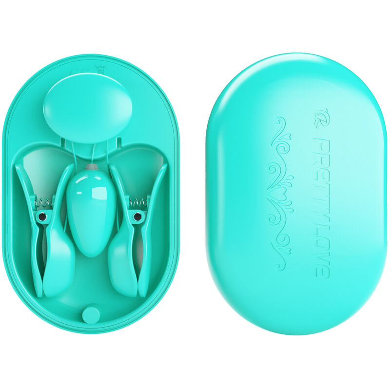 Pretty Love – Pinze per capezzoli con elettrostimolazione, blu