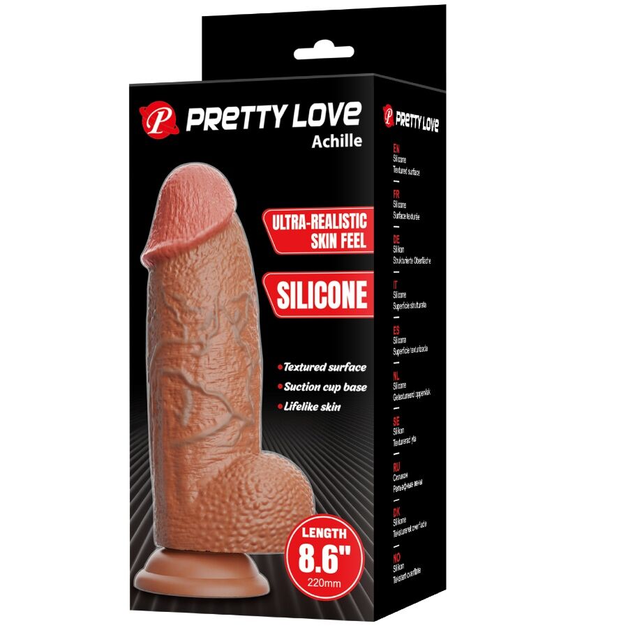 Pretty Love Achille – Consolador realista de silicona con ventosa