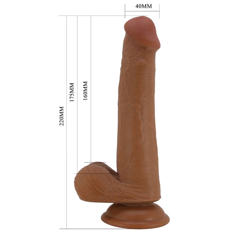 Pretty Love Tallen – Dildo realistico marrone con ventosa, 22,1 cm