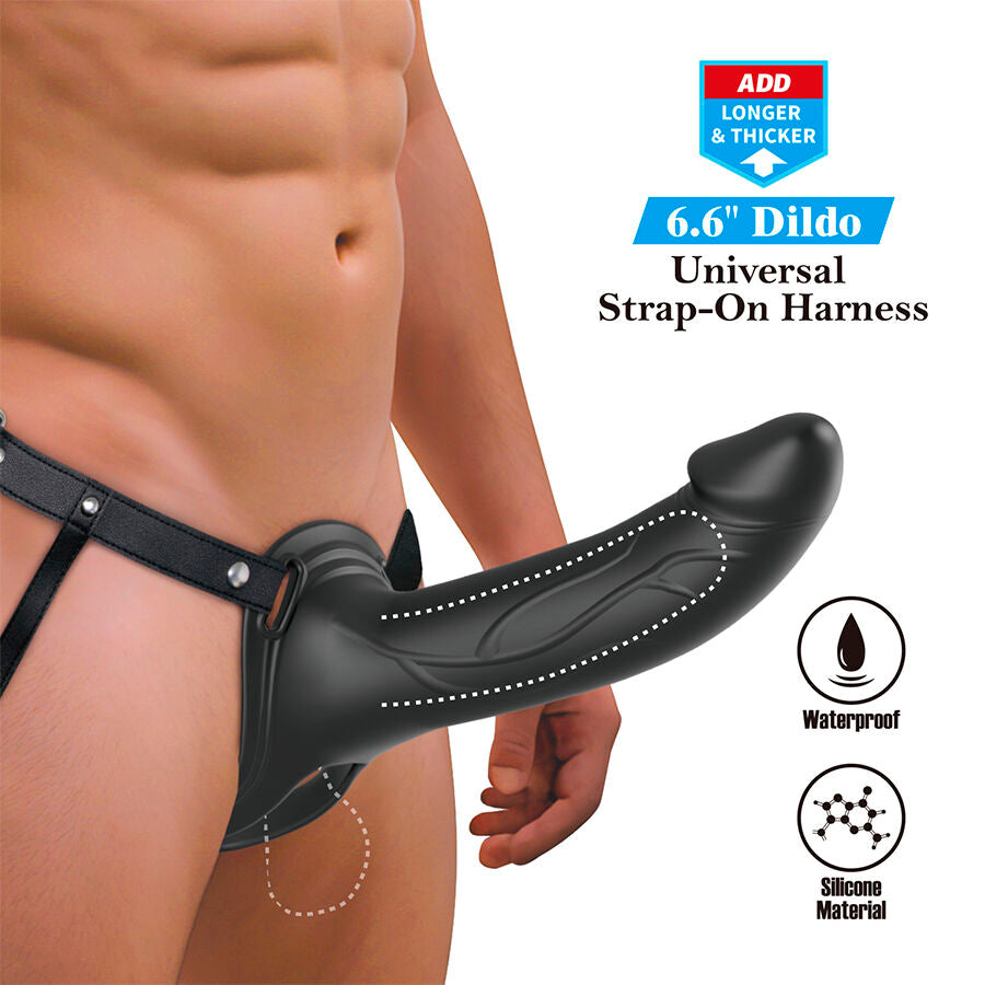 Pretty Love – Landon, hohler Strap-on in Schwarz