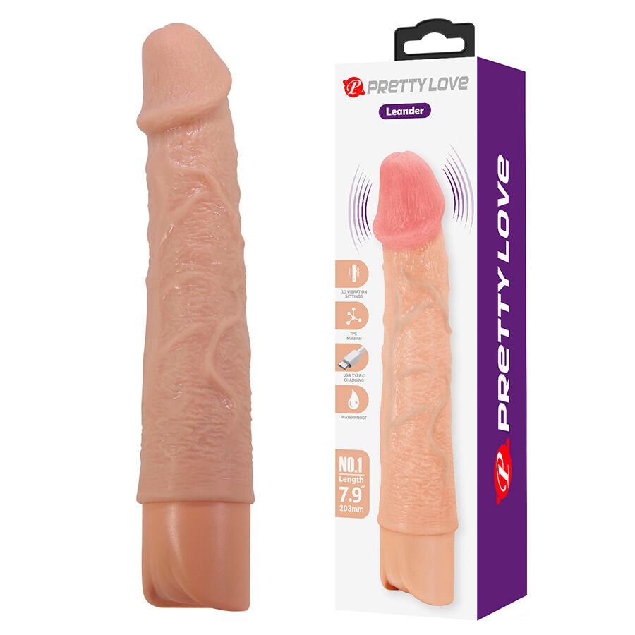 Pretty Love — Leander vibrateur flexible et réaliste pour levier