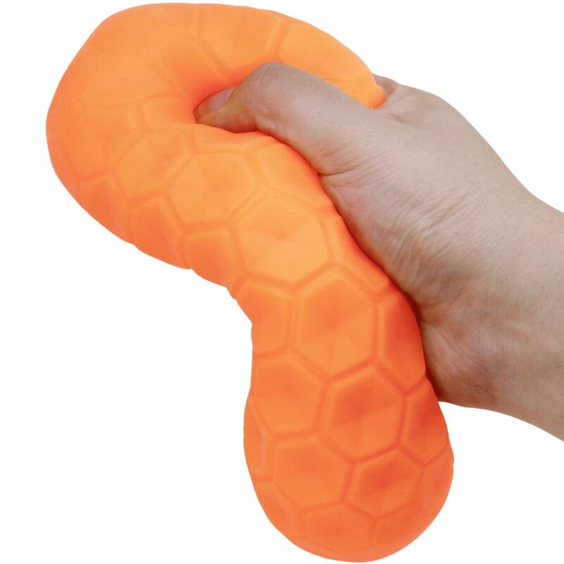 Pretty Love Masturbator mit zwei Kugeln in Orange