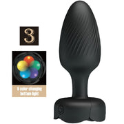 Pretty Love Osborn – Plug anale nero con luce LED, 9,8 cm
