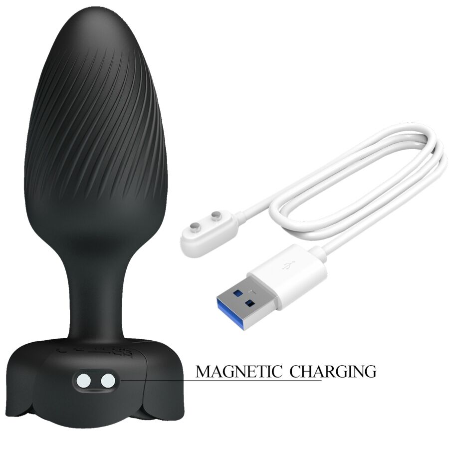 Pretty Love Osborn – Plug anale nero con luce LED, 9,8 cm