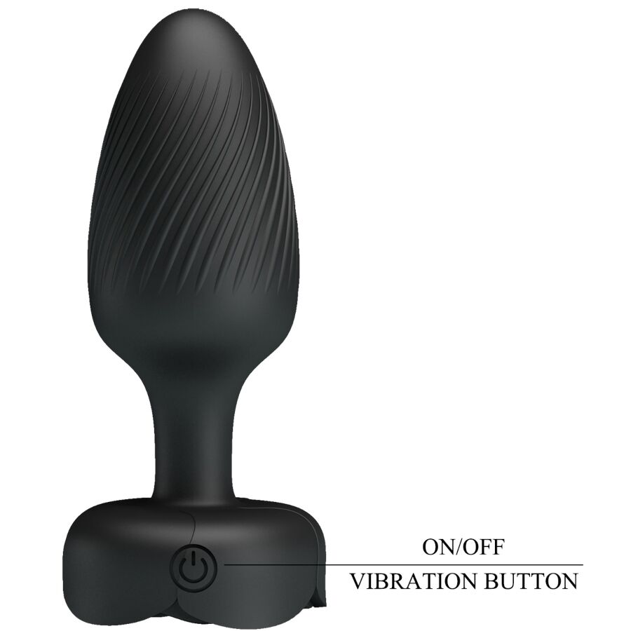 Pretty Love Osborn – Plug anale nero con luce LED, 9,8 cm
