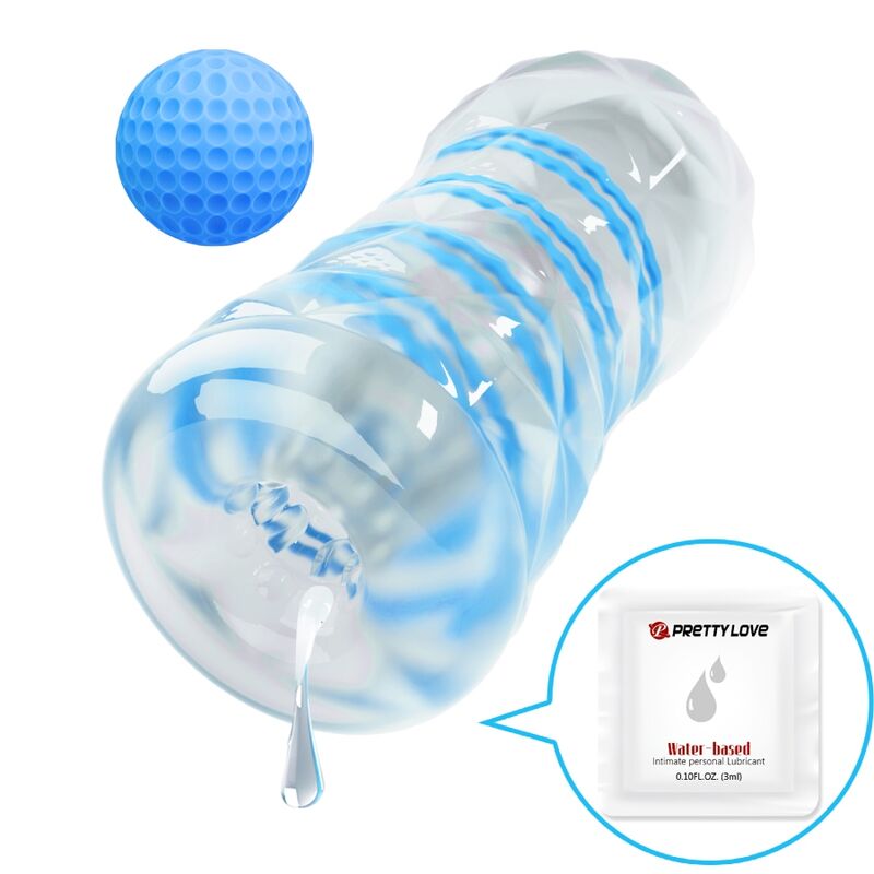 Kleiner Pretty Love Masturbator mit blauer Spiralstruktur