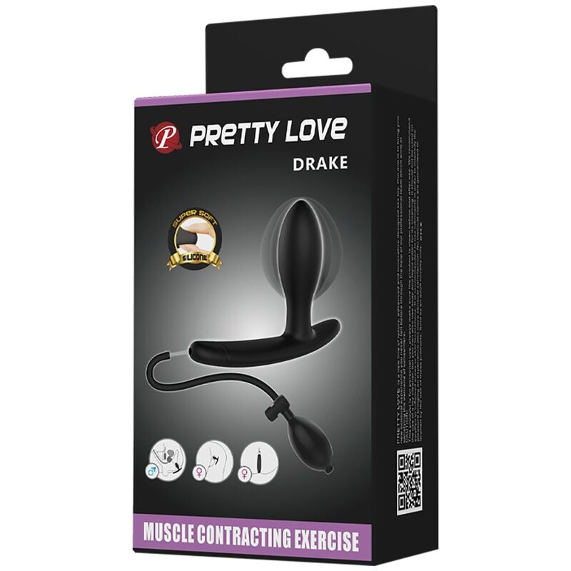 Pretty Love Drake – Plug anale gonfiabile con pompetta e valvola