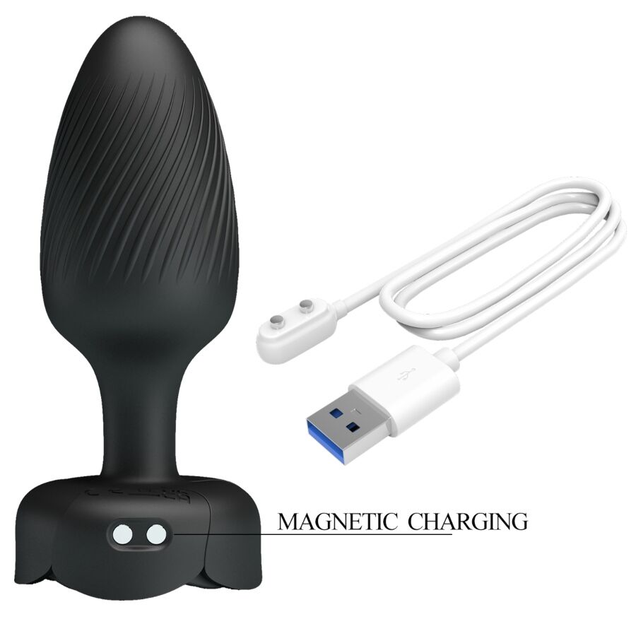 Pretty Love — Plug anal varian avec lumière LED noir 10,8 cm