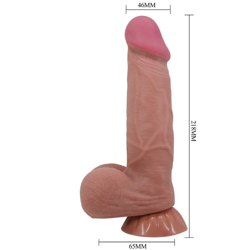 Pretty Love Sliding Skin 21,8 – Dildo realistico marrone con ventosa