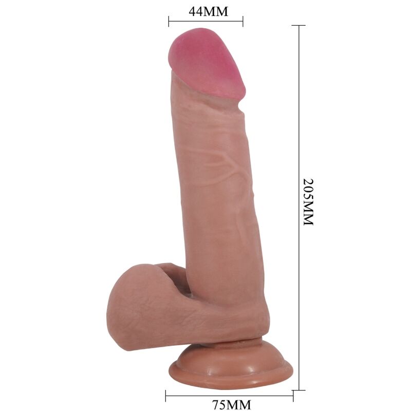 Pretty Love Sliding Skin 20,5 – Consolador realista con ventosa – Carne claro