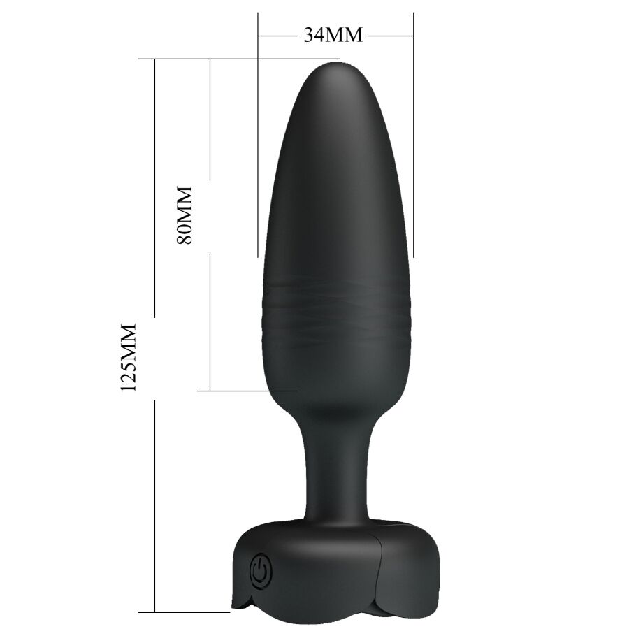 Pretty Love — Tarion plug anal avec lumière LED noir 12,5 cm