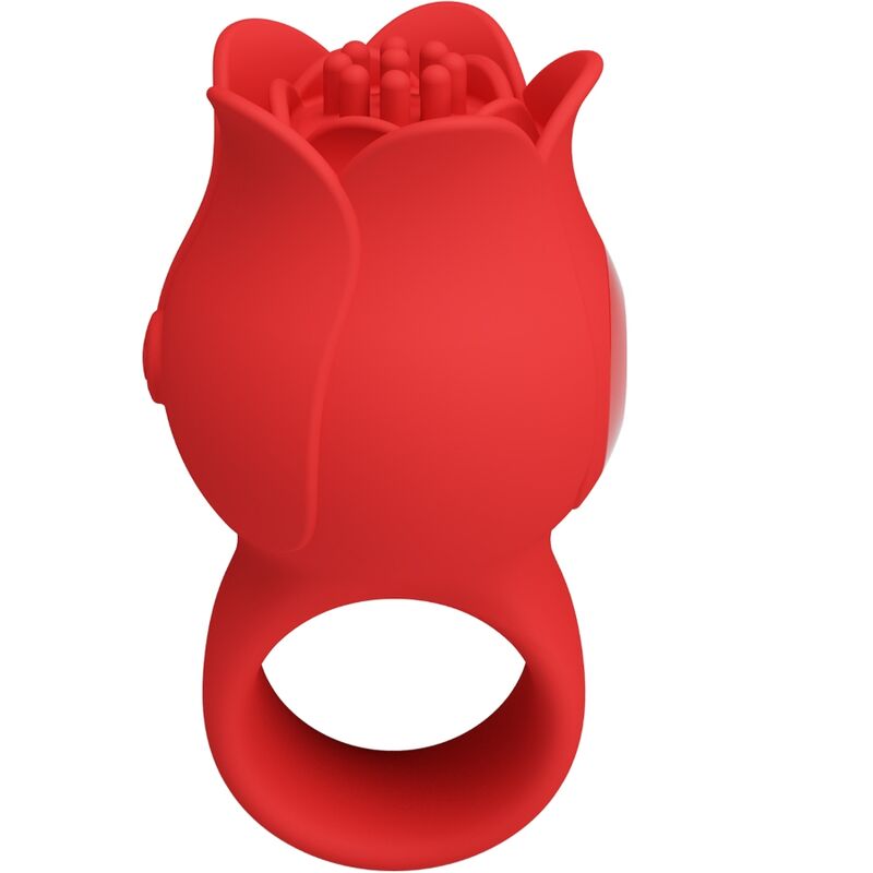 Vibratore da dito Pretty Love Jae a forma di rosa rossa, 10 vibrazioni